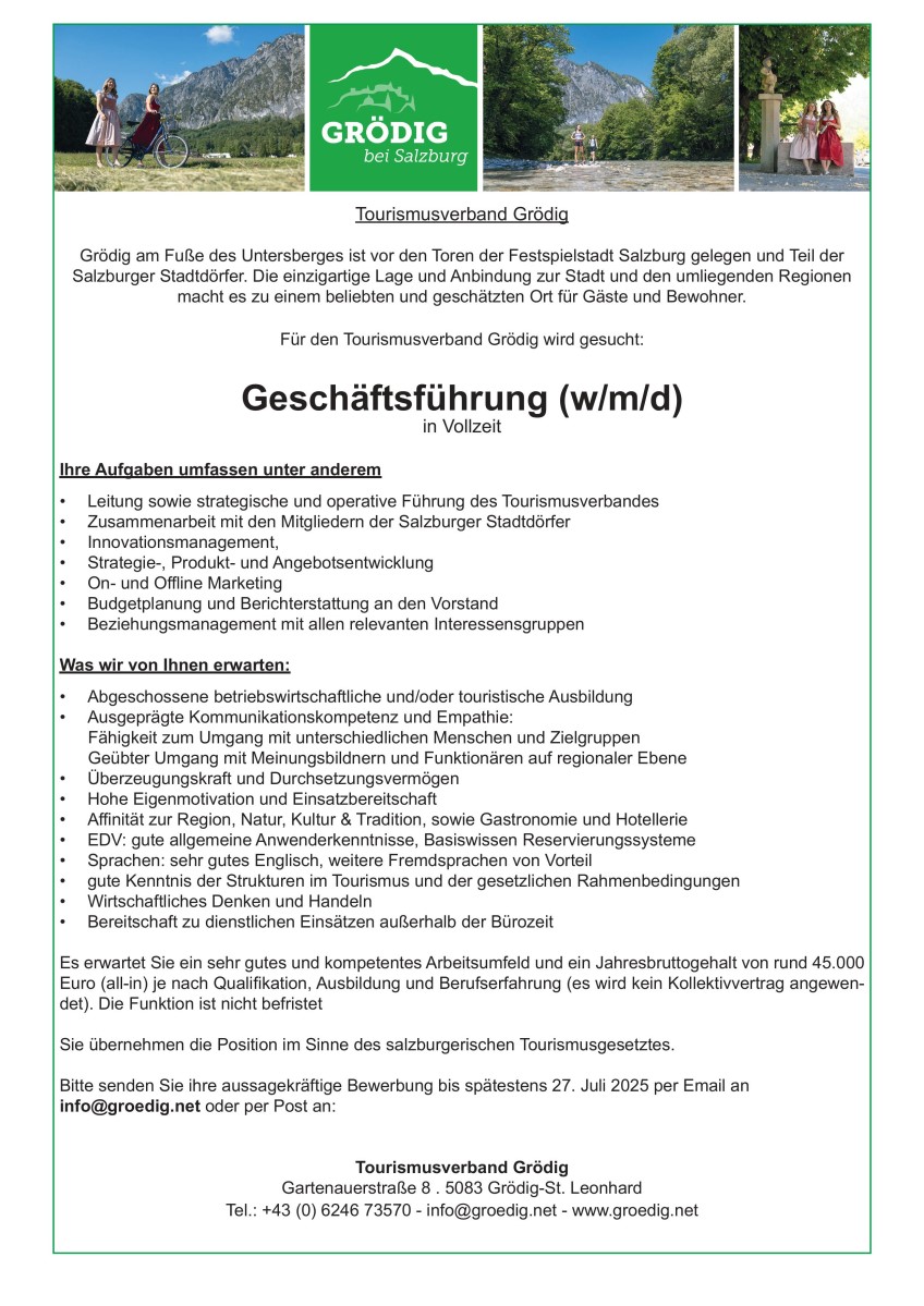 Stellenausschreibung