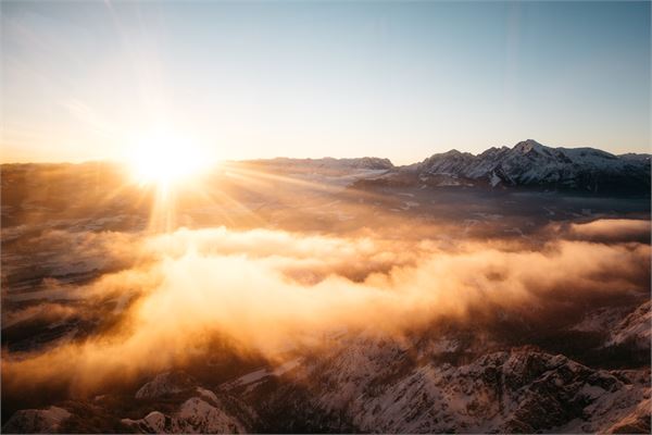 Sonnenuntergang Untersberg